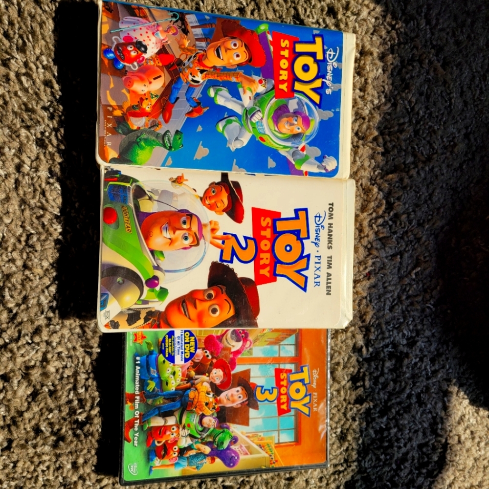 Disney movies toy story 1, 2 and 3